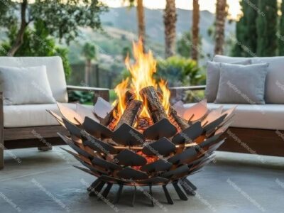 Костровая чаша Открытые Листья d=700