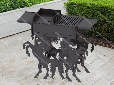 Мангал гриль Лошади