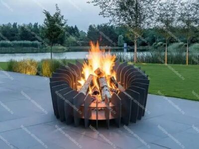 Костровая чаша круглая с пластин V3