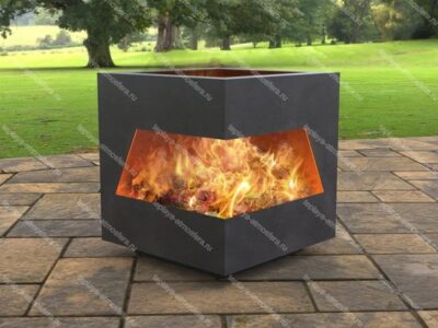 Садовый камин Modern Cube с вырезом